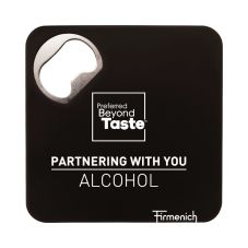 Custom Square Bottle Opener Coaster