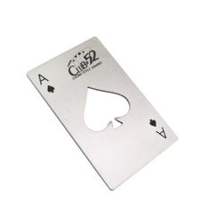 Custom Stainless Steel Poker Shaped Bottle Opener