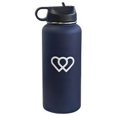 Custom Stainless Steel Water Bottles w/ Straw Lid - 32 oz. 