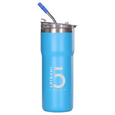 Custom Stainless Vacuum Tumbler w/ Straw - 20 oz.