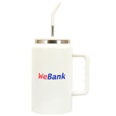 Custom Vacuum Tumbler w/ Stainless Straw - 50 oz.