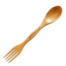 Custom Wooden 2-in-1 Fork & Spoon