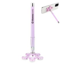 Custom Plastic Gel Pen & Phone Stand w/ Suction Cup