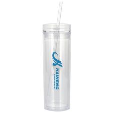 Double Wall Custom Tumbler w/ Straw - 16 oz.