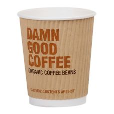8 oz. Custom Printed Ripple Coffee Cups (80mm) - 500 / Case