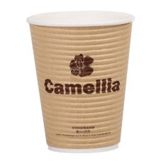 12 oz. Custom Printed Ripple Coffee Cups (90mm) - 500 / Case