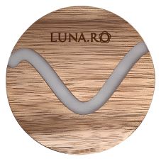 Custom Round Acacia Wood & Resin Coaster