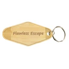 Custom Motel Style Bamboo Keychain