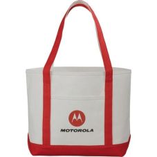 Custom Heavyweight Cotton Canvas Tote Bag - 19.75"w x 13.25"h x 7"d