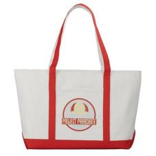 Custom Heavyweight Cotton Zippered Tote Bag - 23.5"w x 13"h x 7"d
