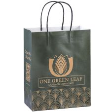 Full Color Custom Paper Retail Bag - 8.3''w x 10.6''h x 5.5''d