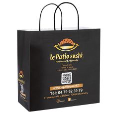 Full Color Custom Matte Finish Kraft Paper Bag - 7.9''w x 8.7''h x 4.3''d