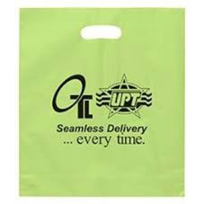Custom Frosted Printed Die Cut Handle Bag - 15"w x 18"h x 4"d