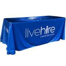 Full Color Custom 3-Sided Flat Table Cover - 6 ft.