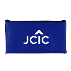 Custom PU Leather Zipper Pouch - 11"w x 6"h