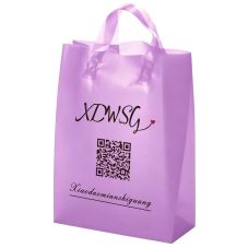 Custom Translucent Frosted Soft Loop Shopping Bag - 10"w x 13"h x 5"d