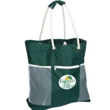 Custom Seaside Rope Handle Promo Jumbo Tote - 21"w x 17.75"h x 5.5"d