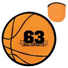 Full Color Custom Sport Ball Themed Folding Flyer w/ Case - 10" dia.