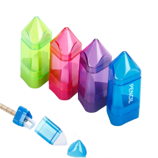 Custom 24-Pack Triangle Rubber Pencil Sharpener Set