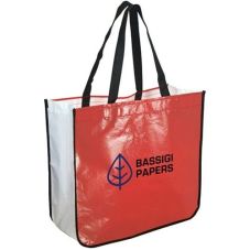 Recycled Laminated Non-Woven Custom Tote Bag 16.25"w x 14.5"h x 6.75"d