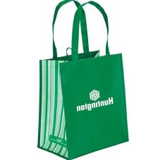 Custom Recycled PET Laminate Promotional Grocery Tote - 12"w x 14"h x 8"d