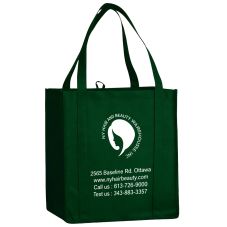 Non-Woven Grocery Promotional Tote Bag - 12"w x 13"h x 8"d