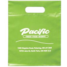 Custom Die Cut Handle Promotional Plastic Bag - 9.5"w x 12"h x 2"d