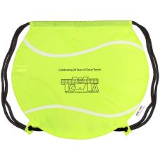 Custom Promotional Tennis Ball Drawstring Backpack - 17"w x 14.5"h