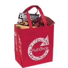 Eco-Message Grocery Shopping Custom Tote Bag - 13"w x 15"h x 8"d