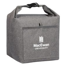 Custom Heathered Polyester Roll-up Insulated Lunch Tote