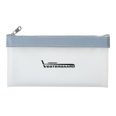 Custom PU Leather Frosted Zippered Pencil Pouch