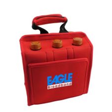 Neoprene 6-Pack Custom Beverage Tote - 11"