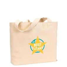 Cotton Custom Jumbo Tote - 20"w x 14.5"h x 4.5"d