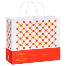 Custom White Kraft Paper Bag - 16"w x 12"h x 6"d