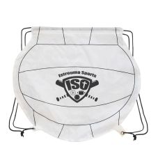 Custom Volleyball Imprinted Drawstring Backpack - 17"w x 14.5"h
