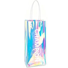 Custom Holographic Wine Tote Bag - 4.3"w x 10"h x 4.3"d