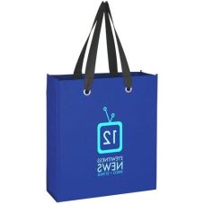 Non-Woven Grommet Custom Tote Bag - 13.75"w x 15.5"h x 4.75"d