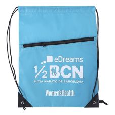 Custom Drawstring Backpack w/ Zipper - 13"w x 16.75"h