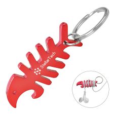 Custom Fish Bone Shaped Bottle Opener Keychain