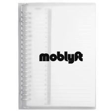 Custom Plastic Cover Binder Notebook w/ Ruler - 6.4"w x 8.7"h