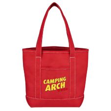 Custom Cotton Canvas Boat Style Tote Bag - 15"w x 12"h x 4.75"d