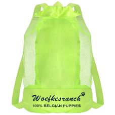 Custom Beach Mesh Drawstring Backpack - 9"w x 19.5"h