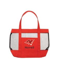 Custom Surfside Mesh Promotional Tote Bag - 17.5"w x 12"h x 4"d