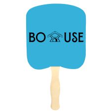 Full Color Custom Paper Hand Fan - 8'' x 8''