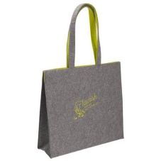 Large Felt Snap Custom Tote - 14.5"w x 13.25"h x 4.5"d