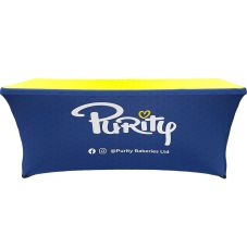 Full Color Custom 4-Sided Ultra Fitted Table Cover - 8 ft.