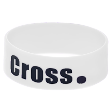  Custom Debossed Color Filled Silicone Wristband - 1"w