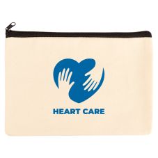 Custom Canvas Zipper Pouch - 8.2"W x 5.5"H