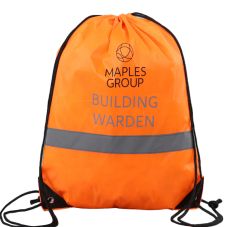 Custom Reflective Drawstring Backpack - 14.5"w x 17.5"h