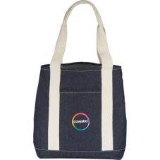 Denim Custom Tote Bags - 19"w x 17"h x 5.25"d